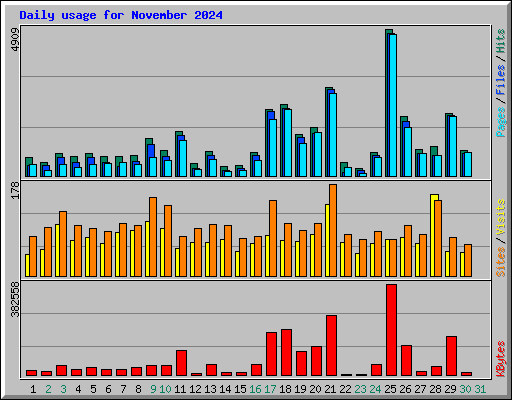 Daily usage for November 2024