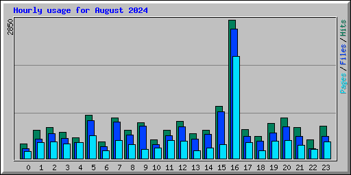 Hourly usage for August 2024